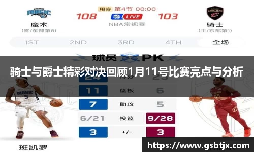 骑士与爵士精彩对决回顾1月11号比赛亮点与分析